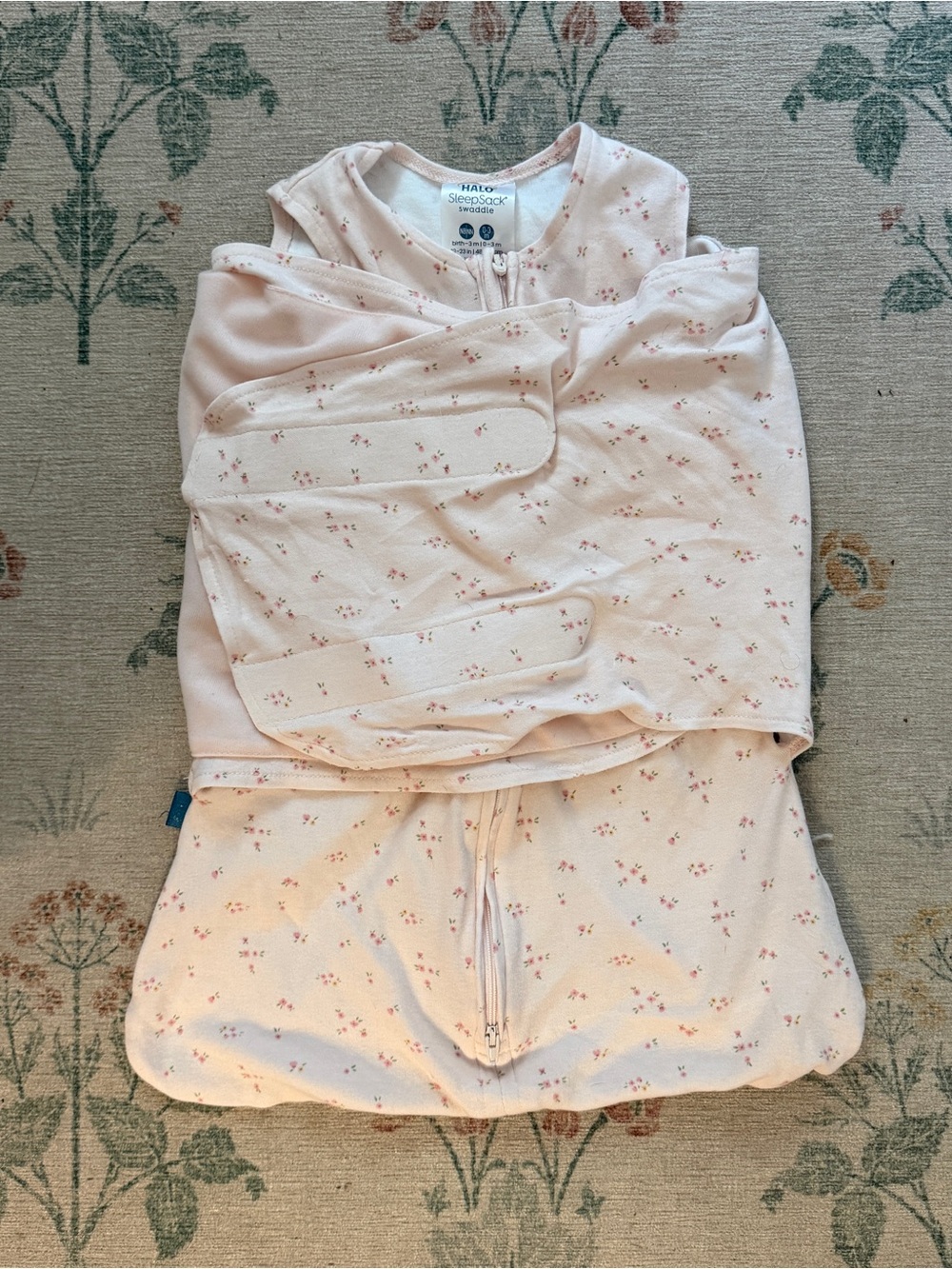 HALO SleepSack Swaddle in Light Pink Floral - Infant Pajamas